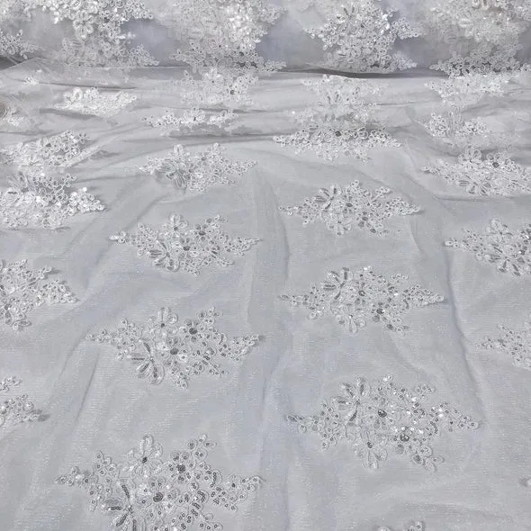 10pcs - Venetian Lace Table Runner 14"x120" - White