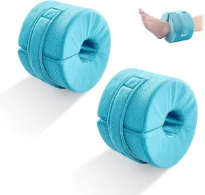 2 PCS Foot Support Pillow, Ankle Foam Cushion with Zipper Removable Cover, Wedge Heel Elevation Pillow for Foot Pressure, Bed Sore Ulcer, Feet Leg Rest and Leg Rest Post Surgery