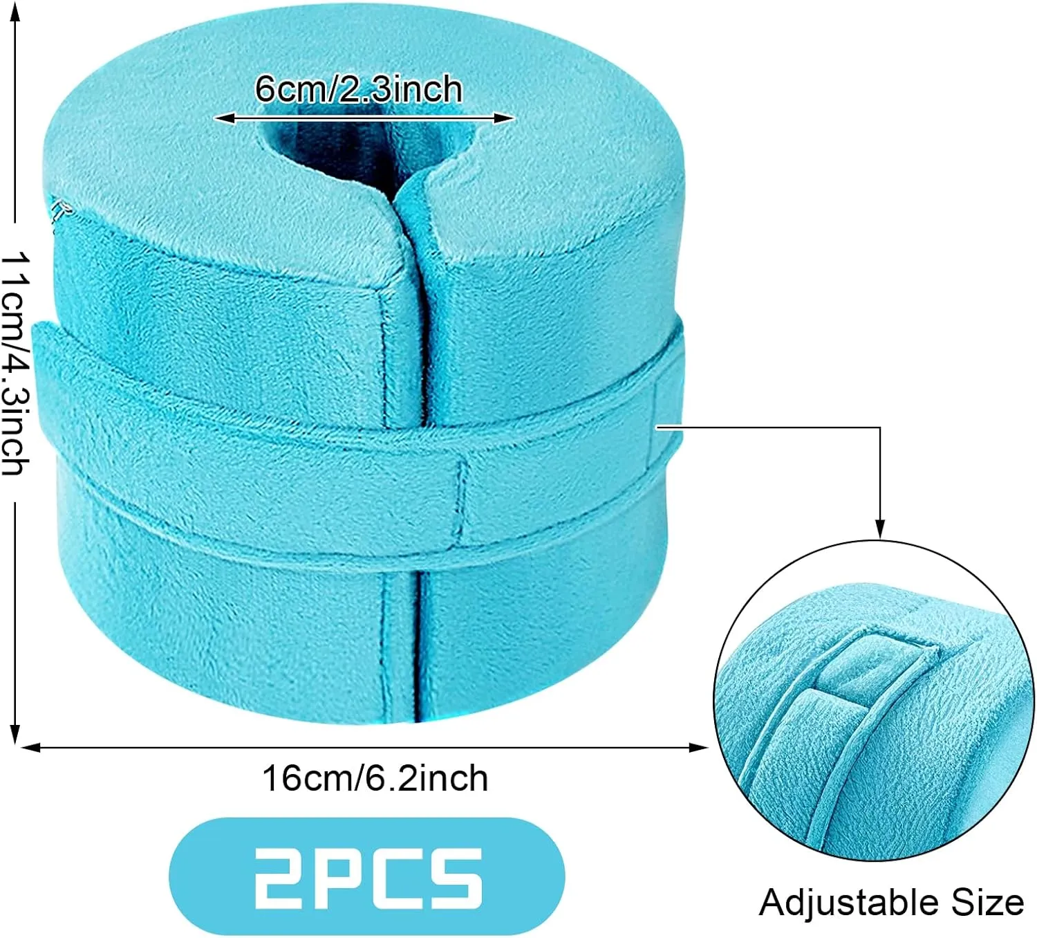 2 PCS Foot Support Pillow, Ankle Foam Cushion with Zipper Removable Cover, Wedge Heel Elevation Pillow for Foot Pressure, Bed Sore Ulcer, Feet Leg Rest and Leg Rest Post Surgery