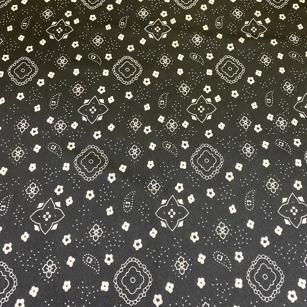 Bandana (Poly Print) Table Runner in Black