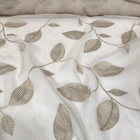 Birch Leaf Table Runner in Taupe