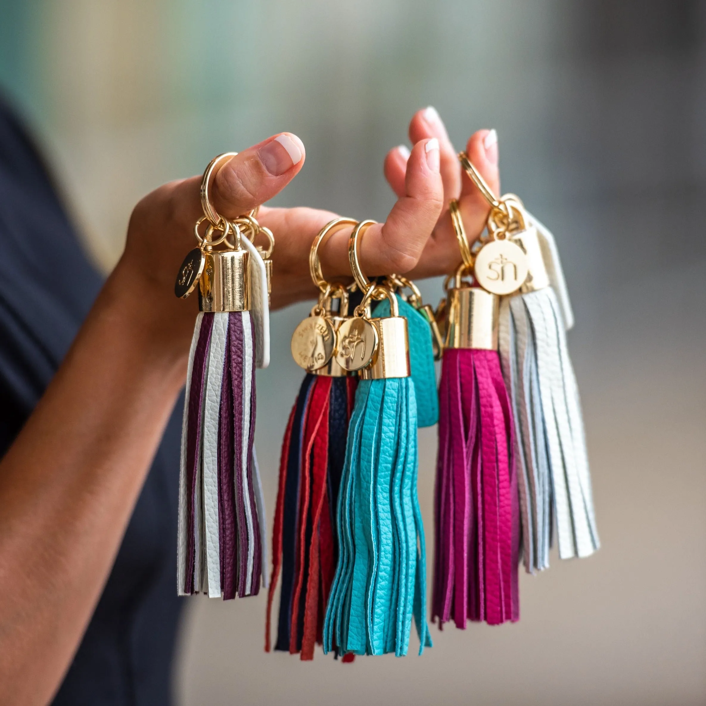 Black & Gold Tassel Keychain