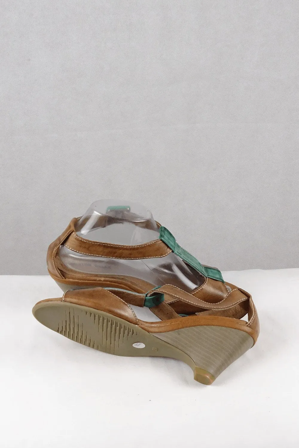 Boston Belle Brown And Blue Sandals 39