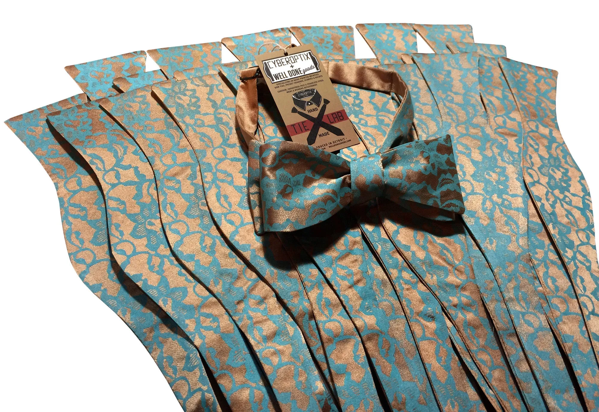 Boudoir Lace Print Bow Tie