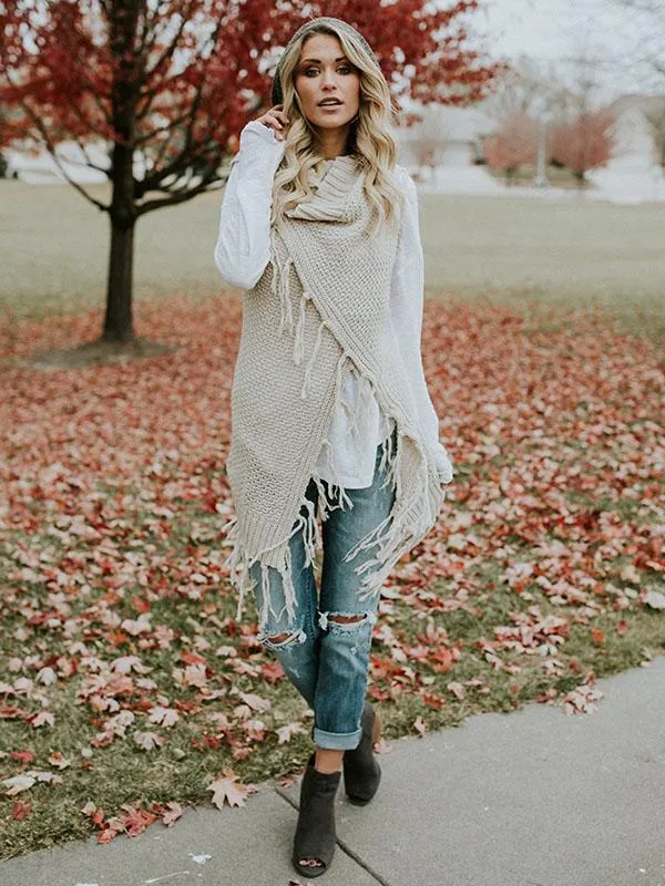 Casual Sleeveless Cardigan Top