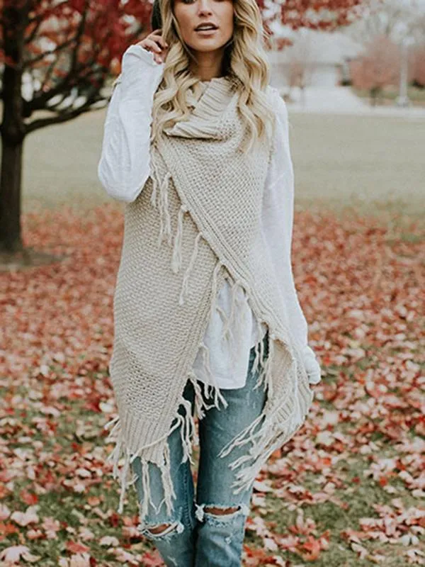 Casual Sleeveless Cardigan Top