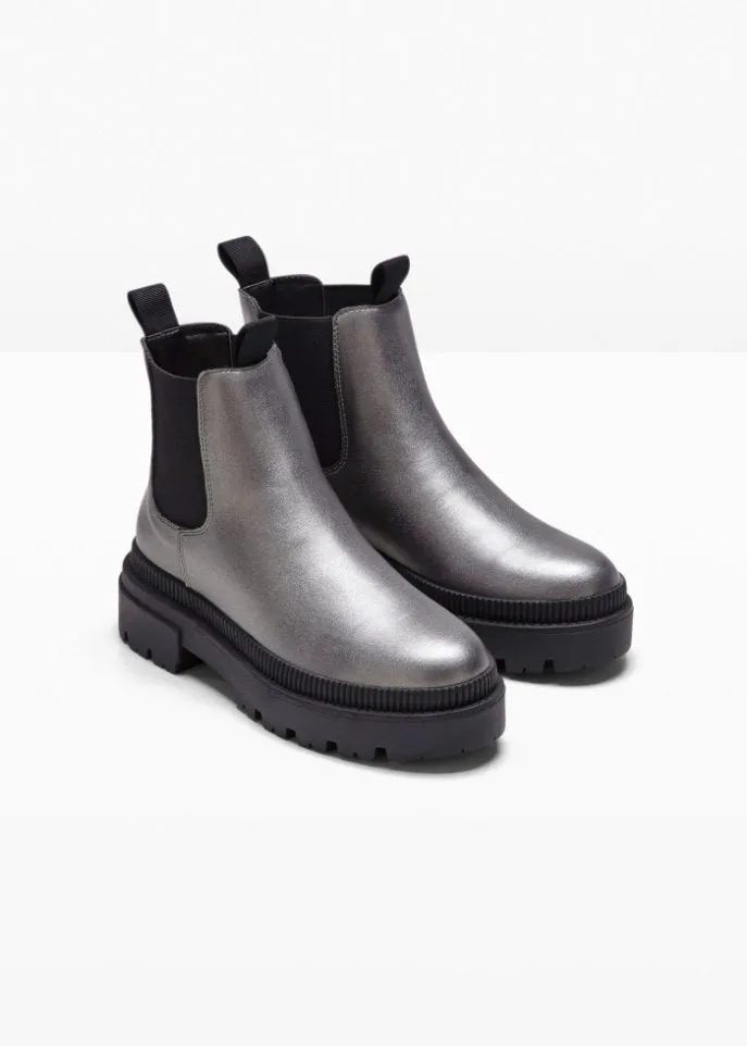 Chelsea boots Rainbow, silver