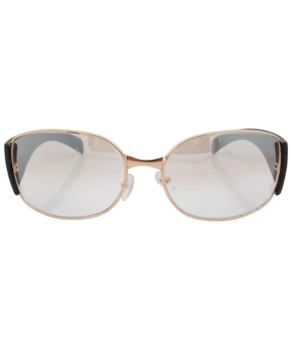 CRYSTALS Gold/Flash Fashion-Forward Sunglasses