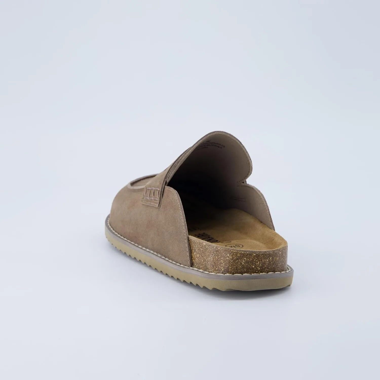 CUSHIONAIRE Zola Womens Penny Clog Mule  Suede Slip-On with Memory Foam, Cork Footbed & Flexible Outsole