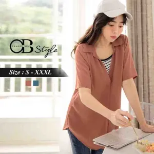FAKE TWO PIECE LONGLINE SHIRT TOP