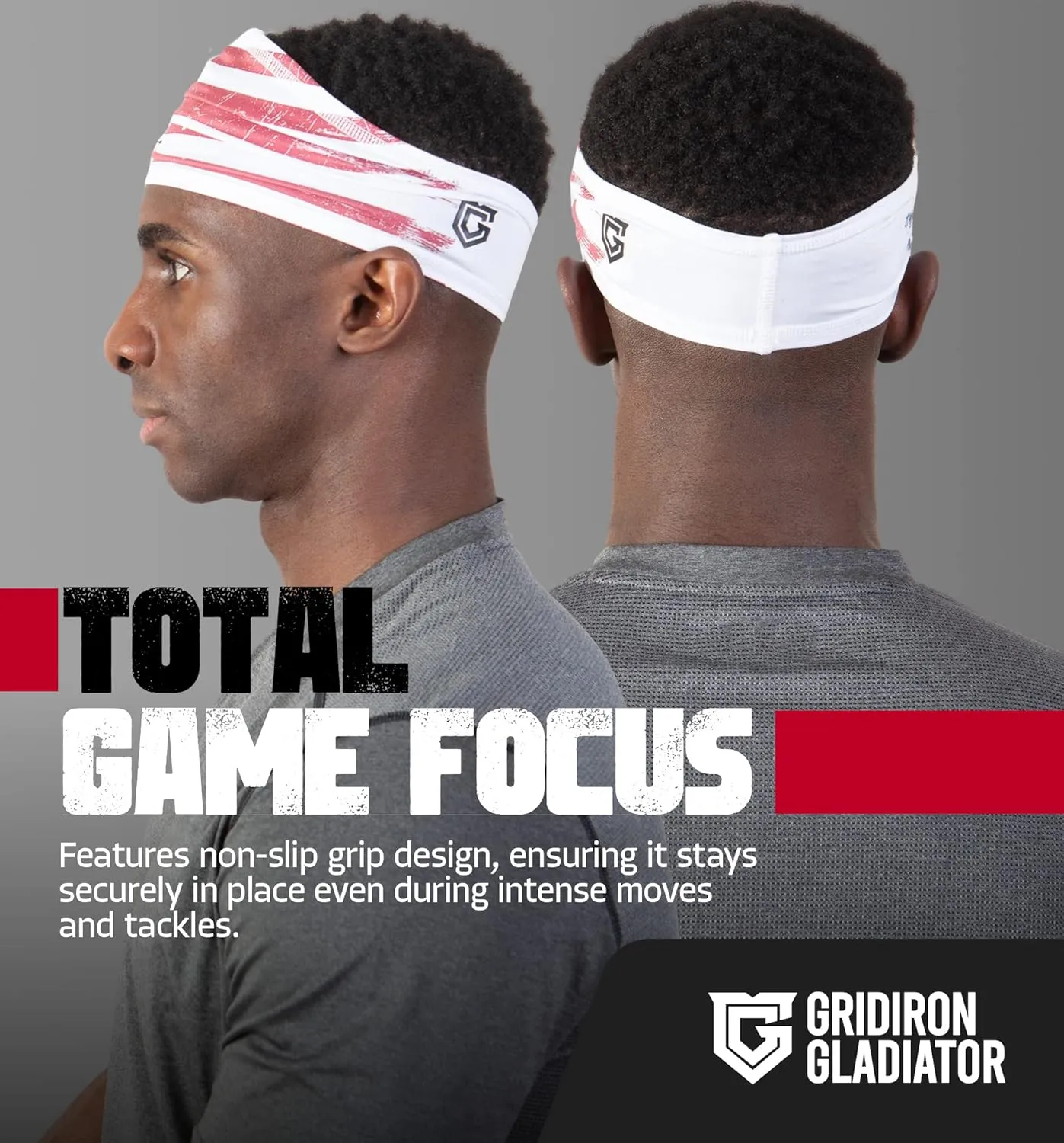 Football Bandana - Skull Headwrap, Sports Head Wrap for Men's Workout