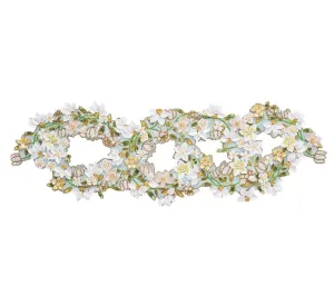 Gardenia Runner in Sky, White & Yellow