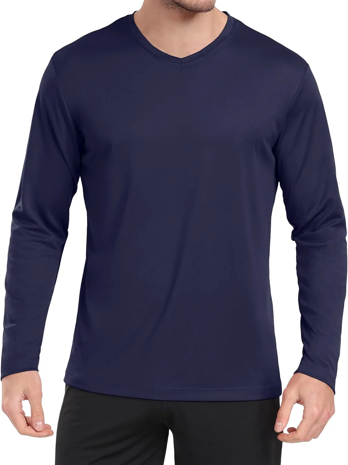 Long Sleeve Shirts for Men Moisture Wicking Mens Tee Shirts Workout Sun Protection T Shirt for Running