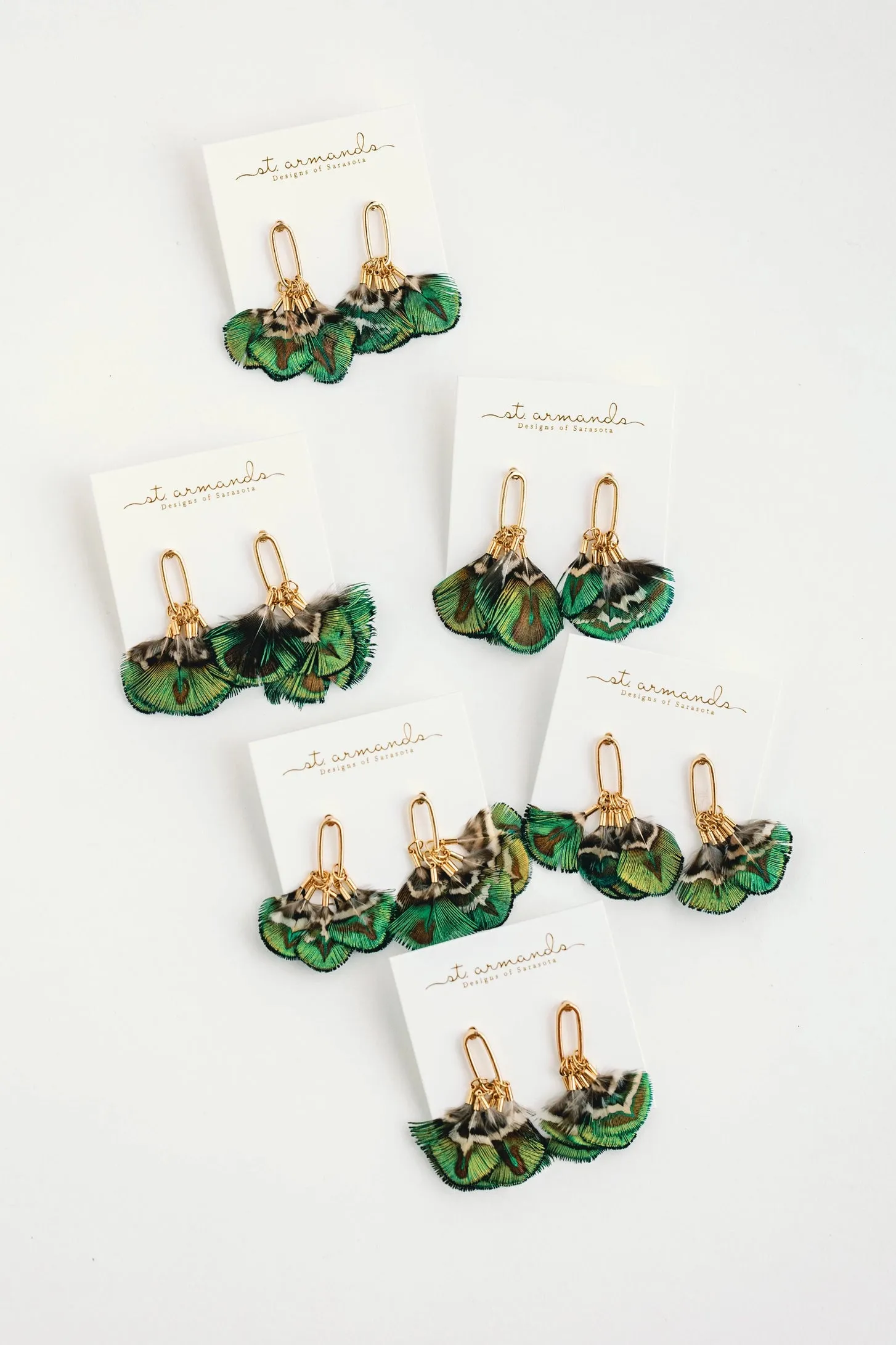 Mallard Feather Tassel Earrings