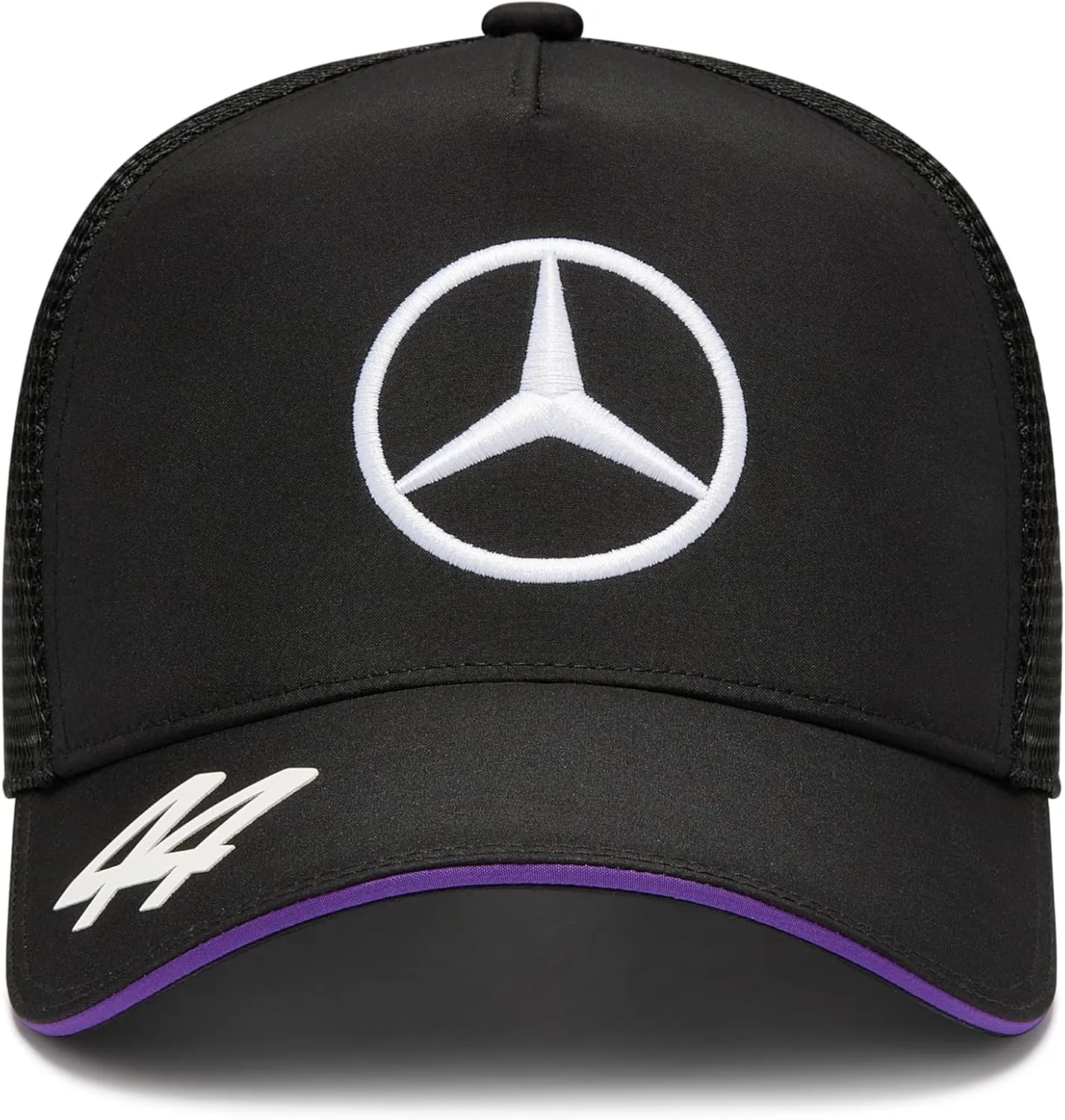 Mercedes AMG Petronas F1 2024 Lewis Hamilton Driver Trucker Hat - Black - One Size Fits Most