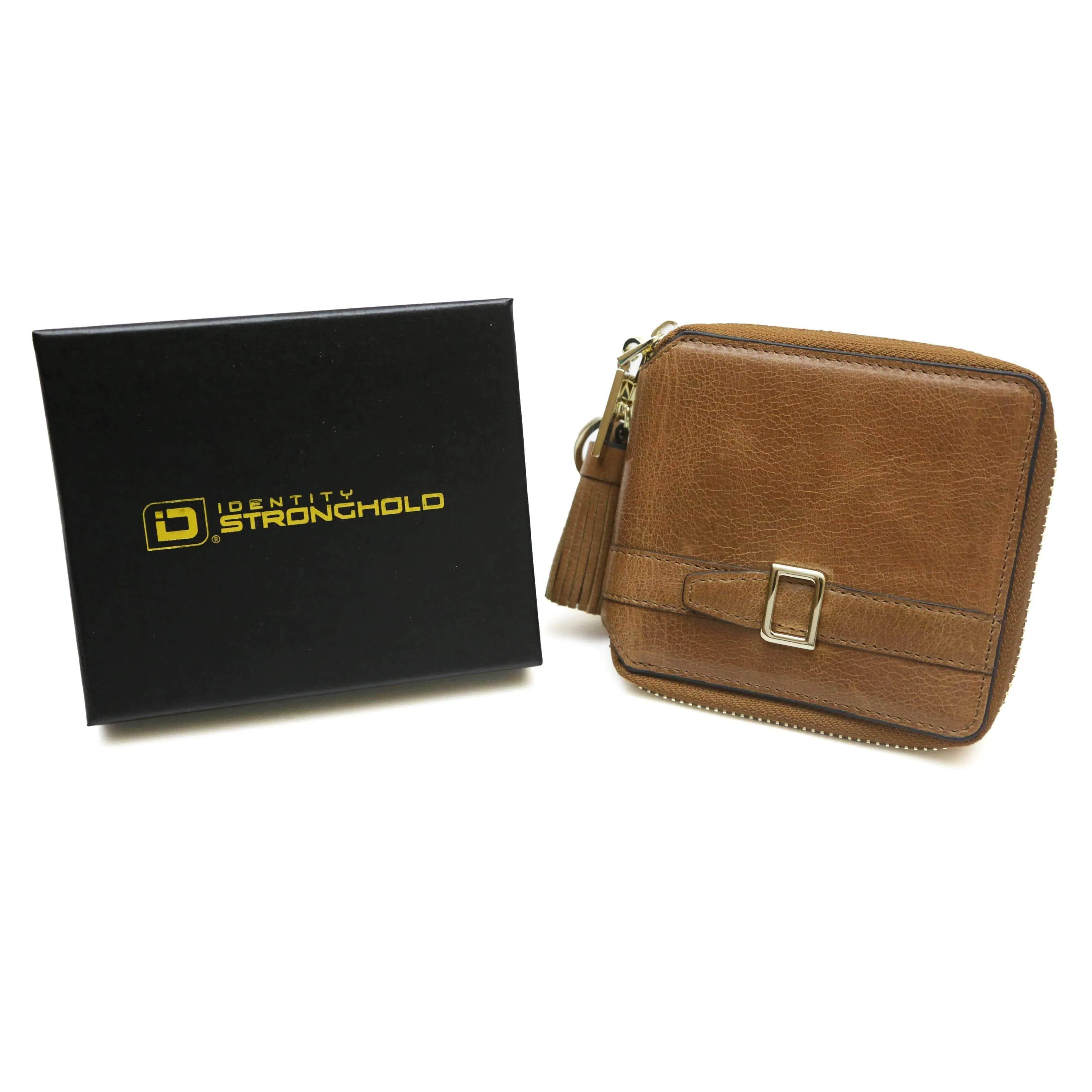 RFID Belted Ziparound Bifold