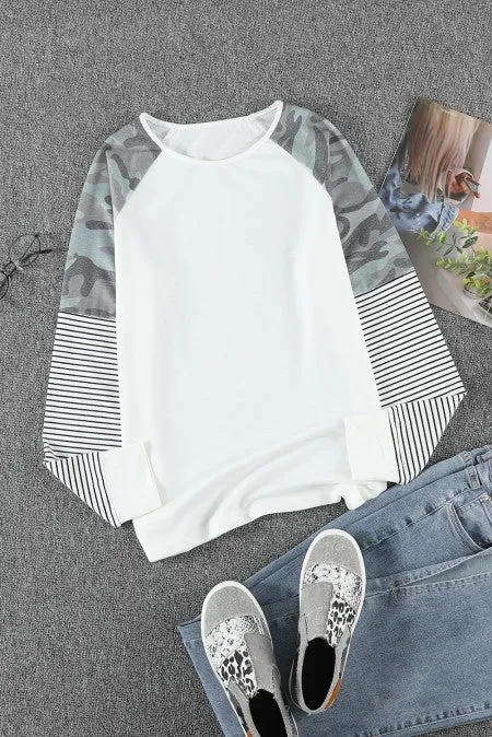 Round Neck Raglan Sleeve Top
