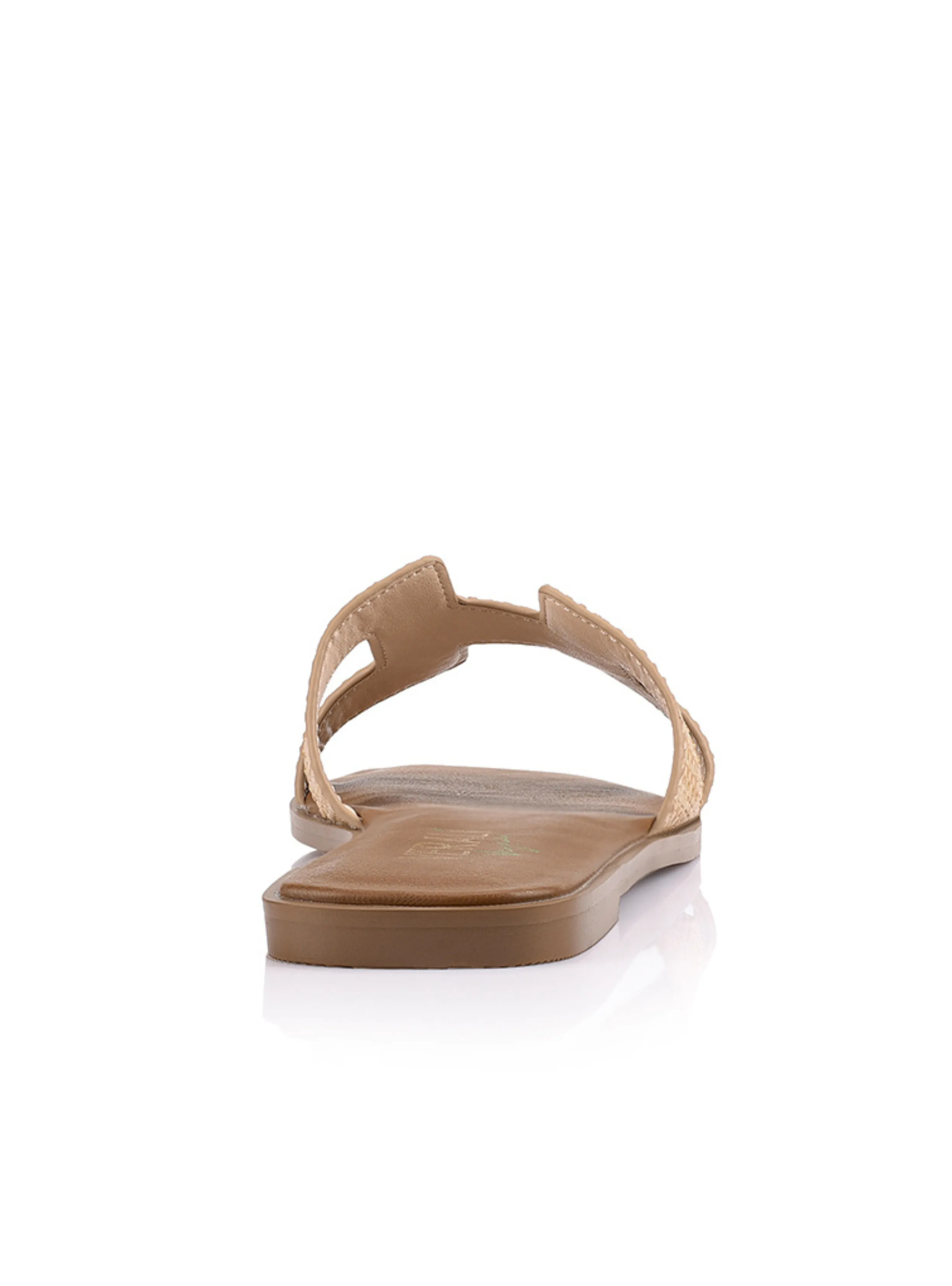 SANDRA CASUAL SLIDES - Natural Raffia