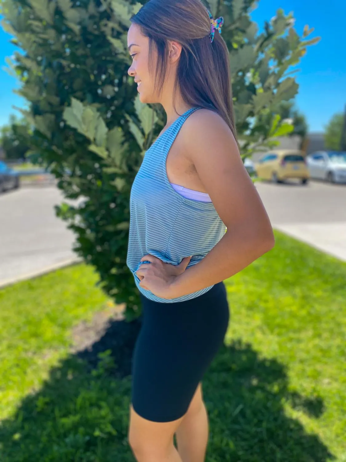 Sheer Stripe Mesh Tank (More Colors)