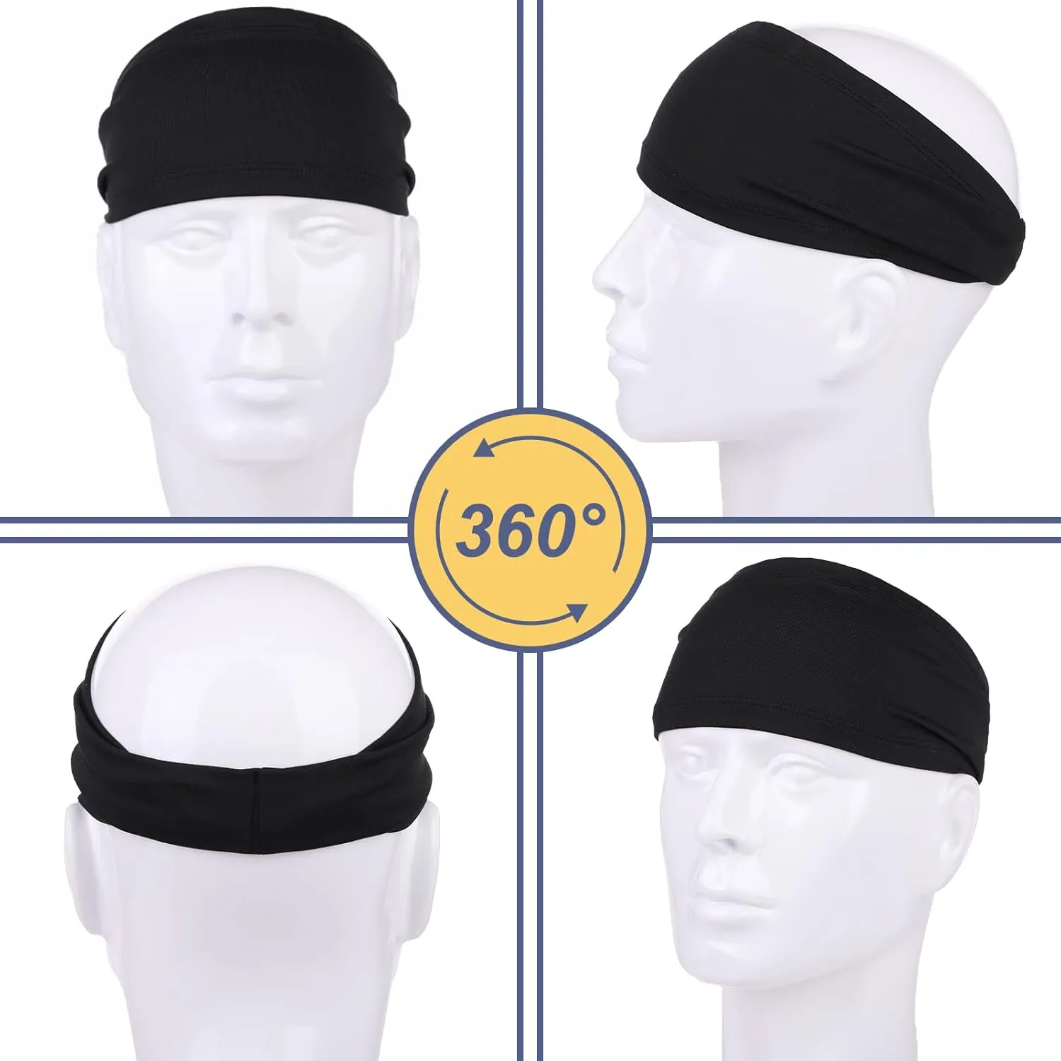 Sports Headbands for Men,Mens Running Headband Moisture Wicking Workout Headband,Running,Cycling,Basketball,Yoga,Football,Unisex
