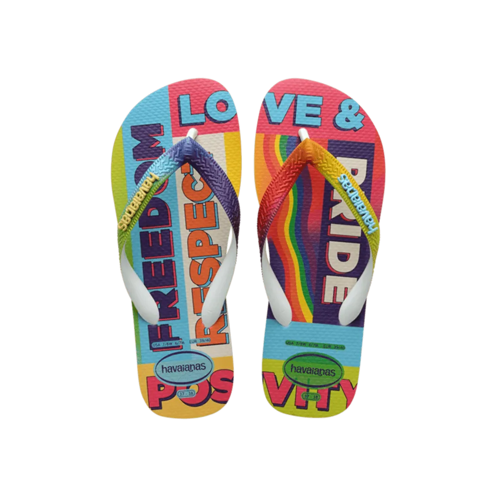 Top Pride Rainbow Flip Flops