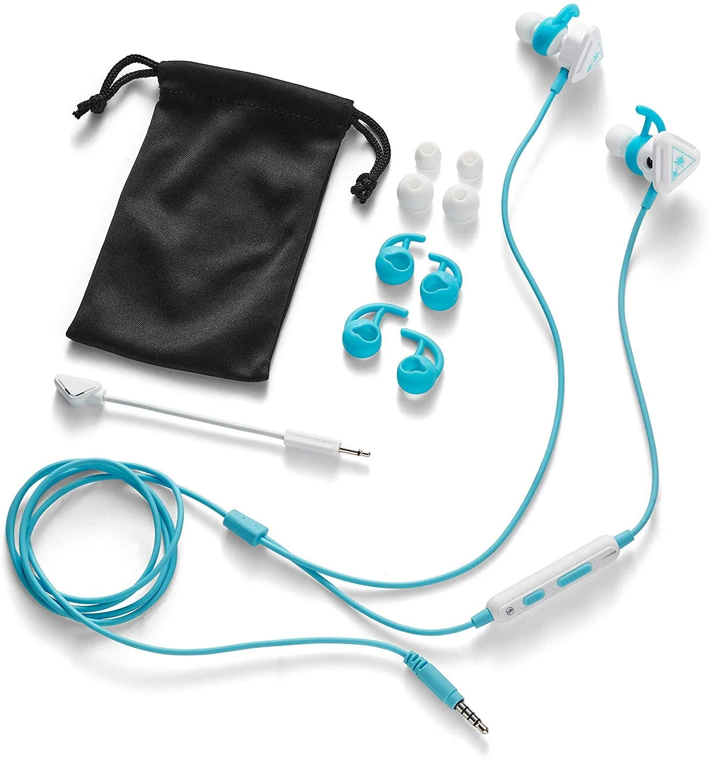 Turtle Beach Battle Buds In-Ear Gaming Headset - Mobile & PC with 3.5mm, Xbox Series X, Xbox Series S, Xbox One, PS5, PS4, PlayStation  Lightweight, In-Line Controls, White/Teal