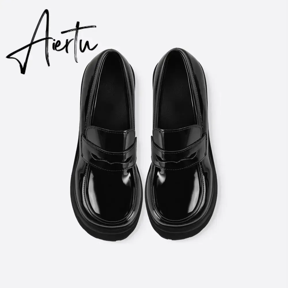 Women High Heel Platform Loafers